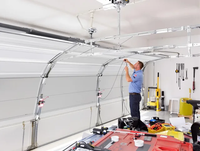 Garage door cable repair service by Country Club Garage Door Repair in Country Club