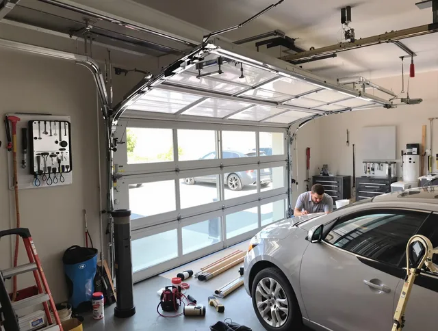 Garage door noise reduction service by Country Club Garage Door Repair in Country Club