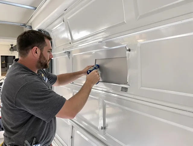 Garage door panel repair by Country Club Garage Door Repair in Country Club